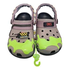 Crocs Ghostbusters Classic Clog Mens Sz 8 Brown Glow in the Dark Noise Maker